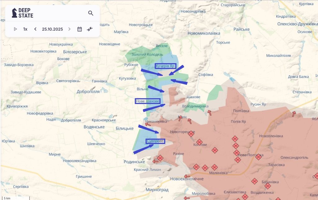Сили оборони України повністю відбили Кучерів Яр, Суворове, Затишок і ліквідували російських загарбників у котлі (карта)