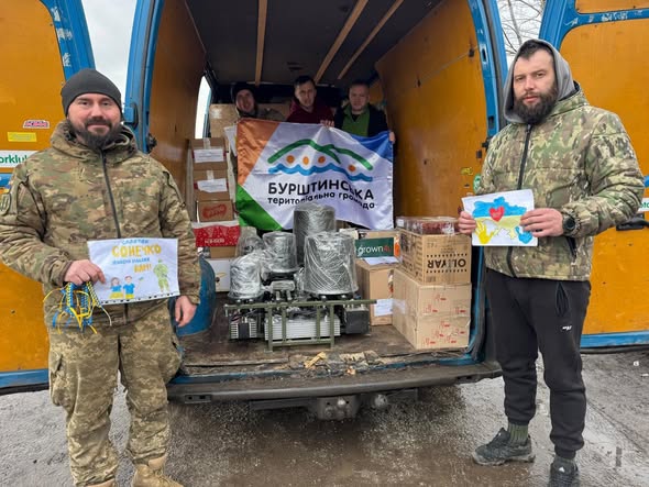 Громада Бурштина передала військовим на передову допомогу вартістю більше 2 мільйонів гривень.