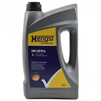 Моторное масло синтетическое OIL 0W-20 Pro, 4л HENGST (Хенгст) 588800000