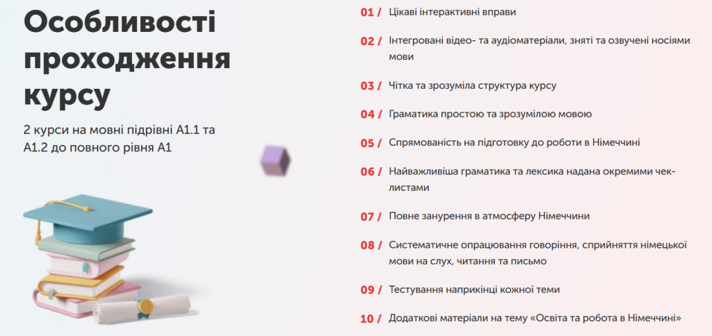 Особливості проходження курсу німецької мови для початківців – рівень A1 - Aura