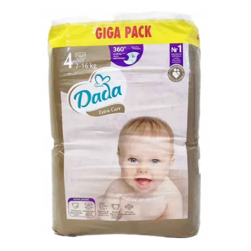 Підгузки Dada Extra Care 4 MAXI 164 шт / 7‑16 кг GIGA PACK