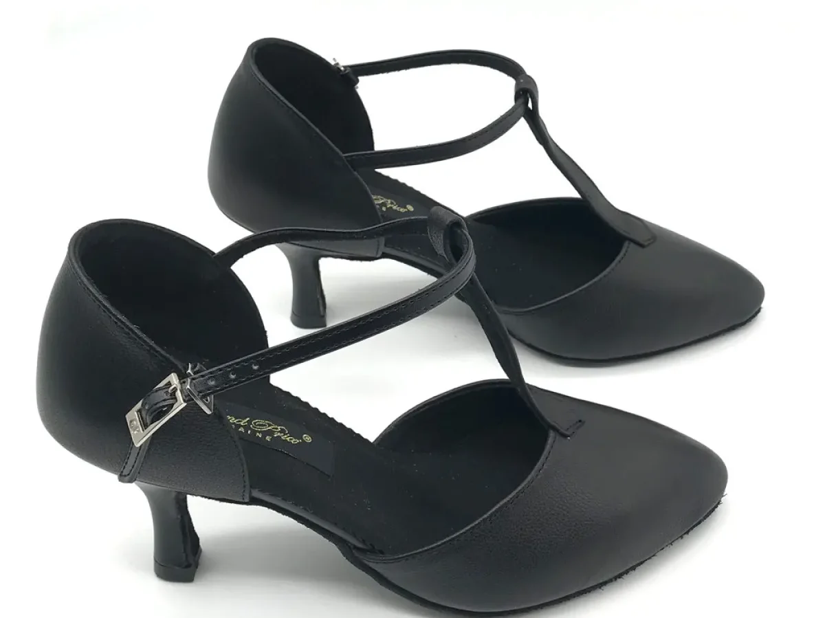 MILONGA - Лс 225 кожа, черный, 2.5"fl, 36