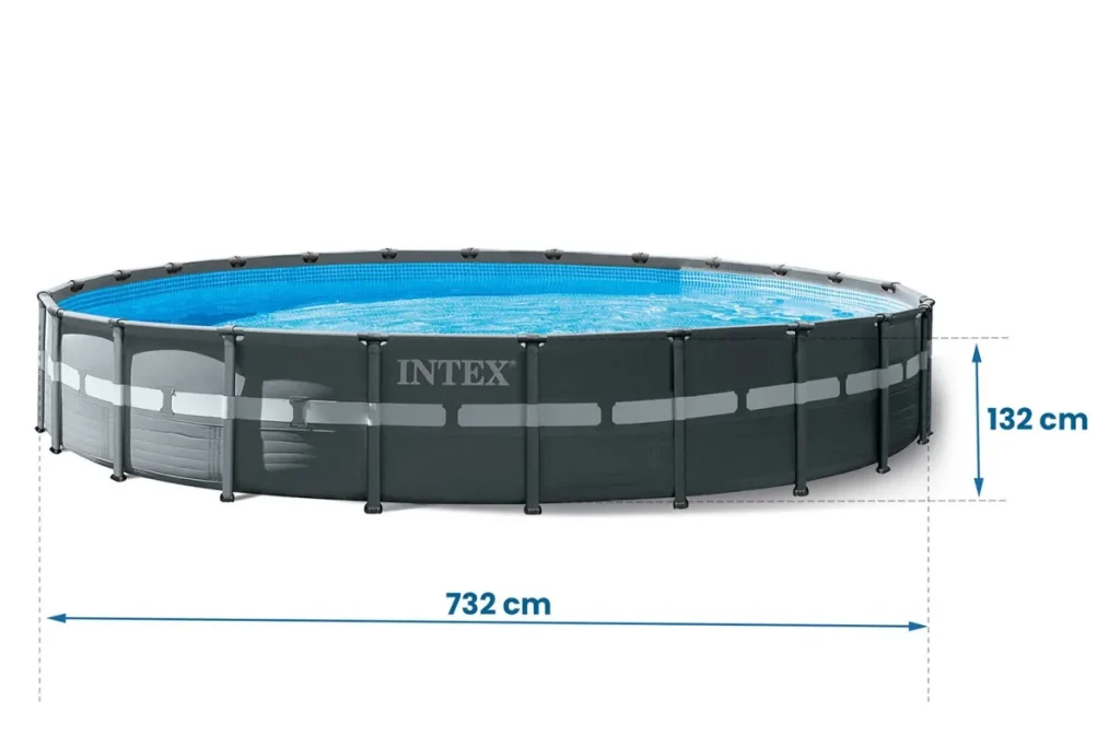 Басейн каркасний 20в1 Intex 26340 732 х 132 см з самокатом Soke GO