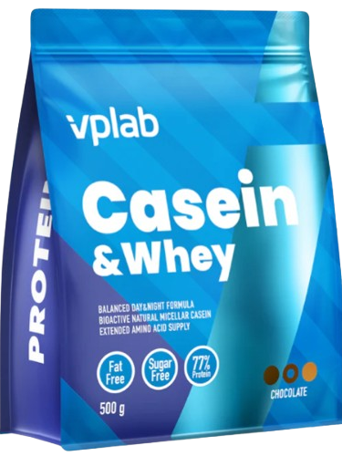 Мицеллярный Казеин VPLab Casein and Whey 500 г Шоколад
