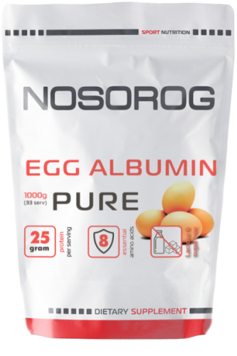 Протеин яичный альбумин Nosorog Egg Albumin 1 кг (без вкуса)