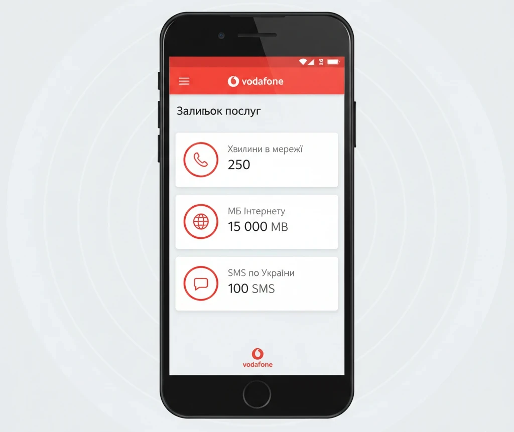 Проверка счета через мобильное приложение My Vodafone