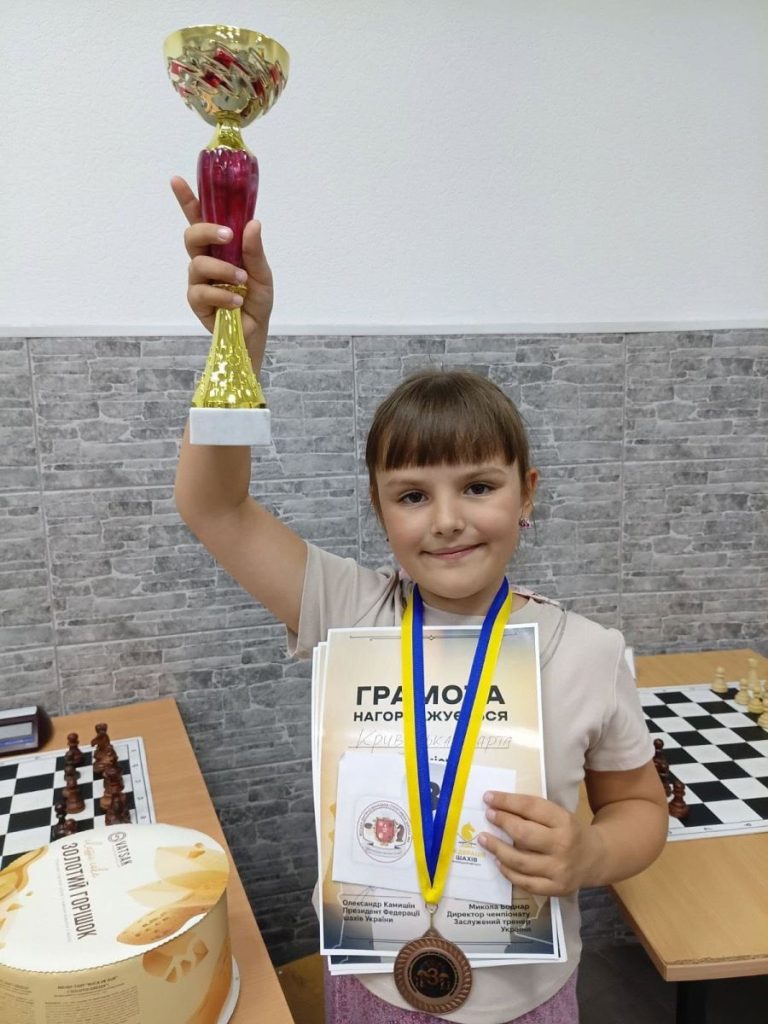 Молода шахістка з Калуша Марта Кривуцька виборола “бронзу” на чемпіонаті України зі швидких шахів