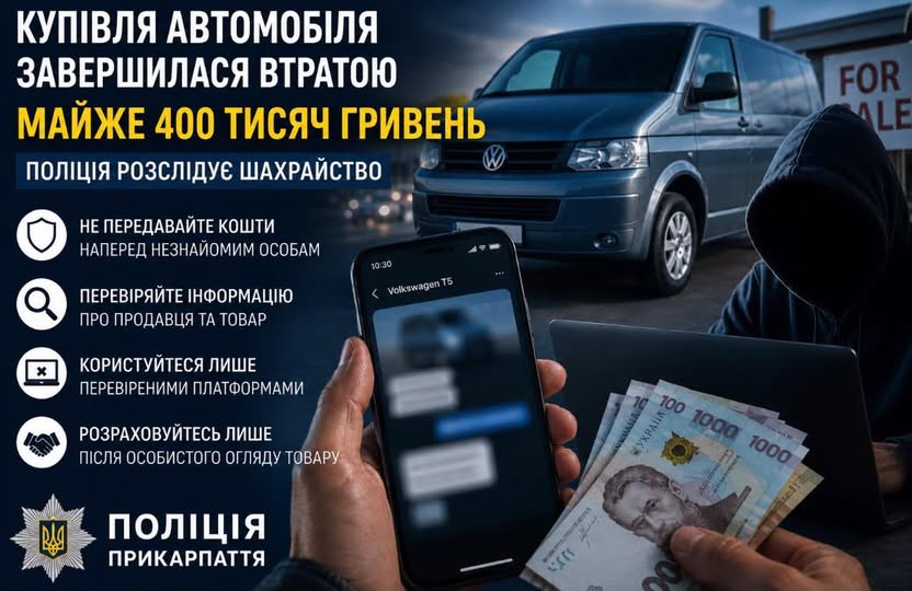 Житель Калуша став жертвою інтернет-аферистів і позбувся майже 400 тисяч гривень
