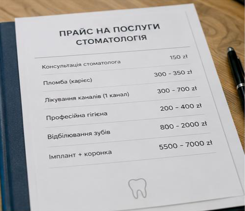 Актуальні ціни на стоматологічні послуги а Польщі