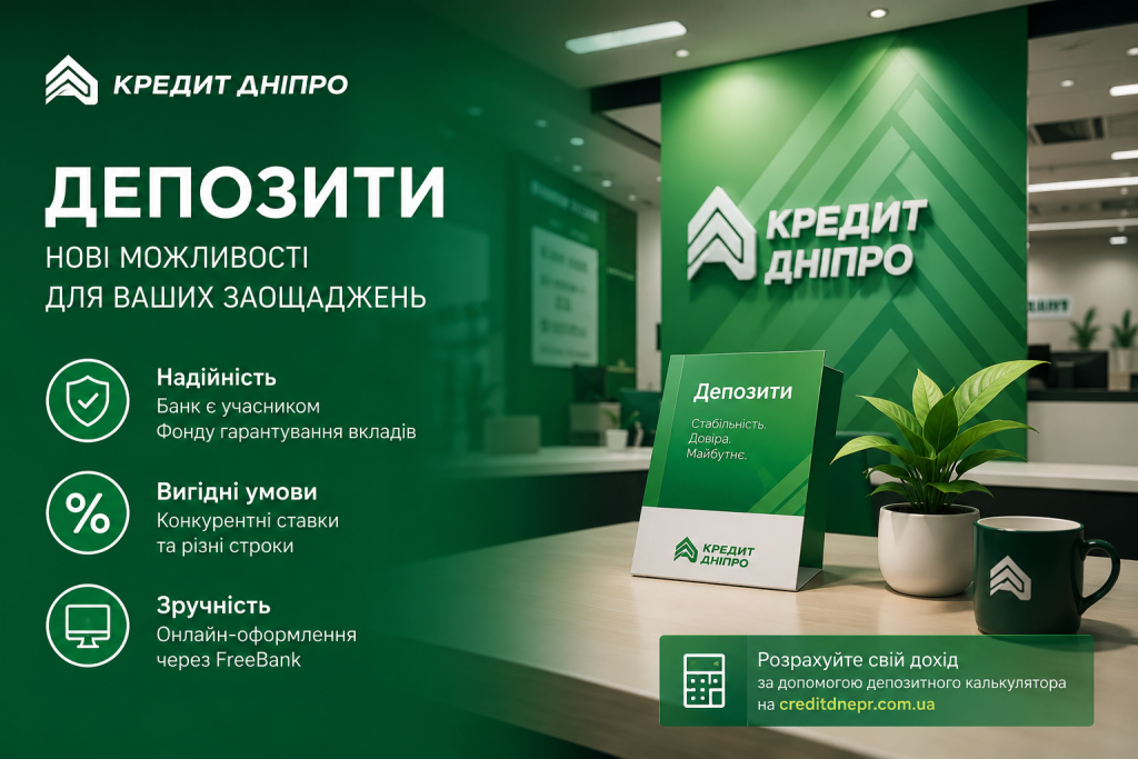 Переваги банку Кредит Дніпро