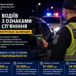 Протягом вихідних в Івано-Франківську поліцейські затримали 11 нетверезих водіїв