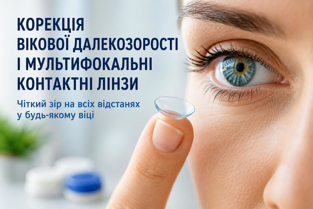 Мультифокальна контактна лінза перед оком