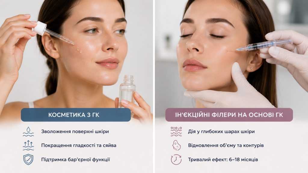 Порівняння косметики та ін'єкційних філерів