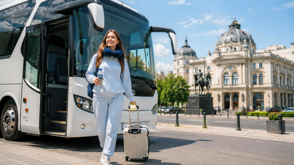 Прибуття автобуса до Бухареста