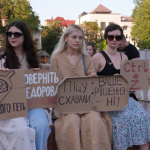 У Франківську знову провели акцію протесту через звільнення міністра оборони Михайла Федорова