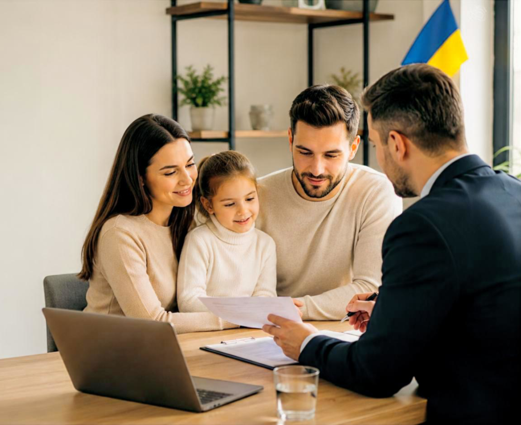Сім’я оформлює страхування життя в Україні