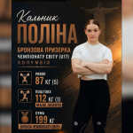 Поліна Кальник з Прикарпаття виборола бронзову медаль на чемпіонаті світу з важкої атлетики в Колумбії