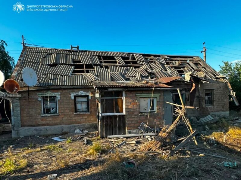результат нічного удару рф по Дніпропетровщині