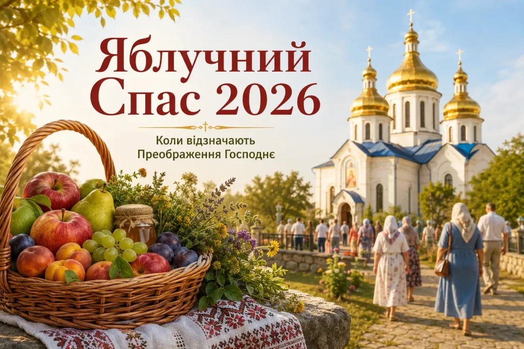 Спас яблучний 2026: дата святкування Преображення Господнього та традиційні принесення до церкви