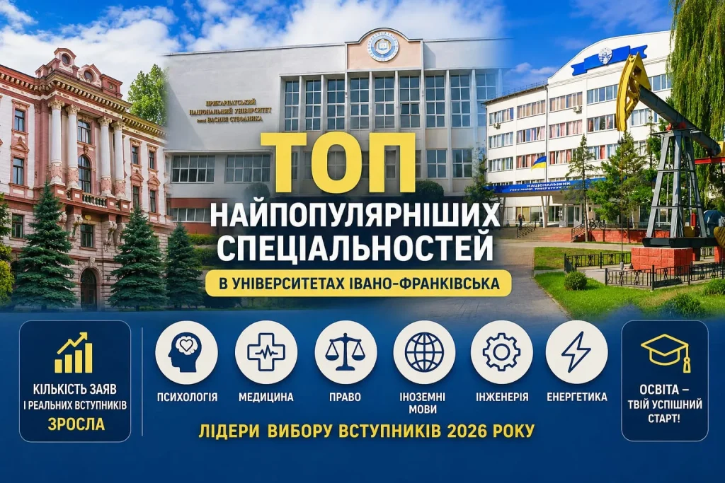 Топ спеціальностей в університетах Івано-Франківська