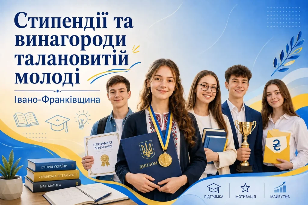 Більше 80 учнів Івано-Франківщини будуть нагороджені стипендіями та грошовими преміями
