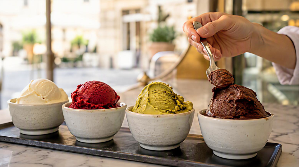 Дегустація морозива різних смаків