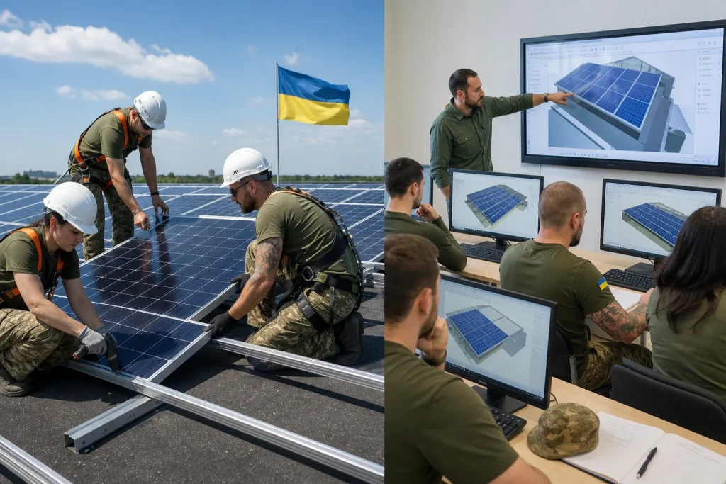 Ветерани та їхні сім’ї мають можливість безоплатно навчитися професії у галузі сонячної енергетики
