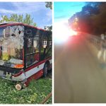 Водій комунального автобуса у Франківську уникнув наїзду на пішохода, виїхавши в кювет