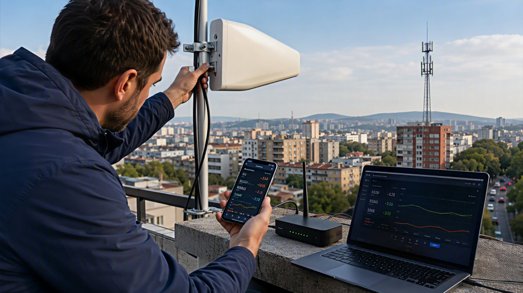 Налаштування напрямку 4G LTE антени