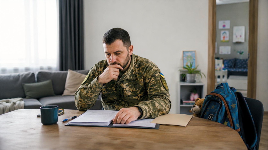 Військовий готує документи для звільнення