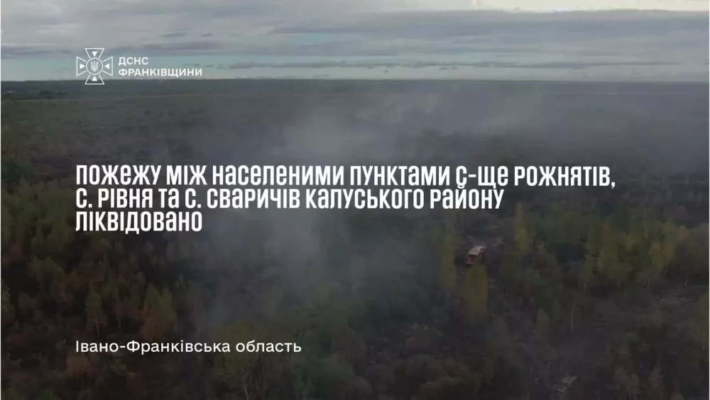 У Рожнятівському районі пожежа охопила 6 гектарів чагарників і торфу