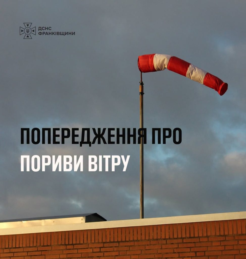 Попередження! До кінця дня 23 вересня очікуються пориви північно-західного вітру 15-20 м/с