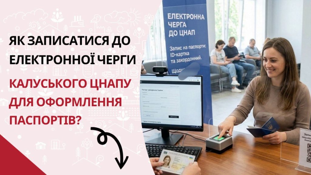 Як зареєструватися в електронній черзі Калуського ЦНАПу для отримання паспортів?