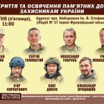 9 жовтня о 11:00 представимо анотаційні дошки на честь наших Захисників