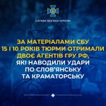 Двоє агентів РФ отримали тюремні строки за коригування ударів по Слов’янську та Краматорську