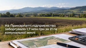 Підприємство на Прикарпатті заборгувало 1,7 млн грн за 21 га комунальної землі