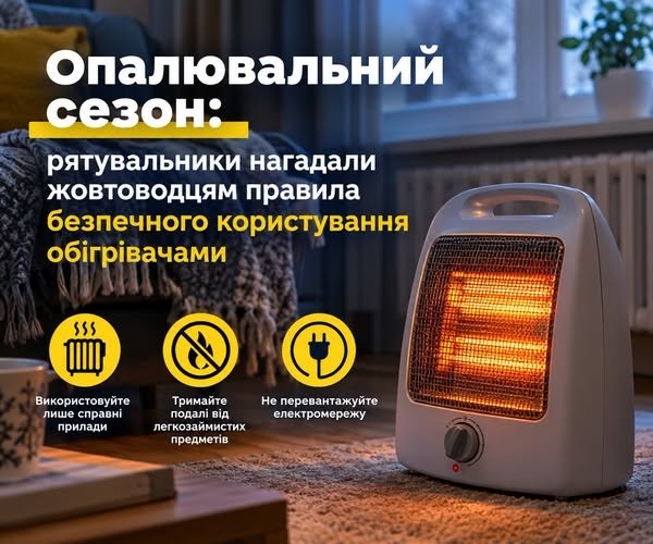 З початком холодів спостерігається збільшення навантаження на електромережу, що супроводжується підвищенням ризиків