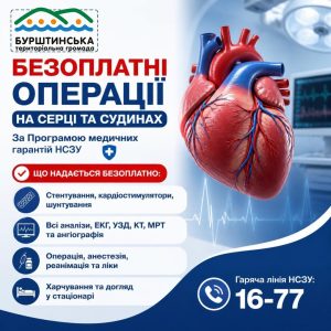 Безкоштовна кардіохірургічна допомога: важлива інформація для жителів Бурштина